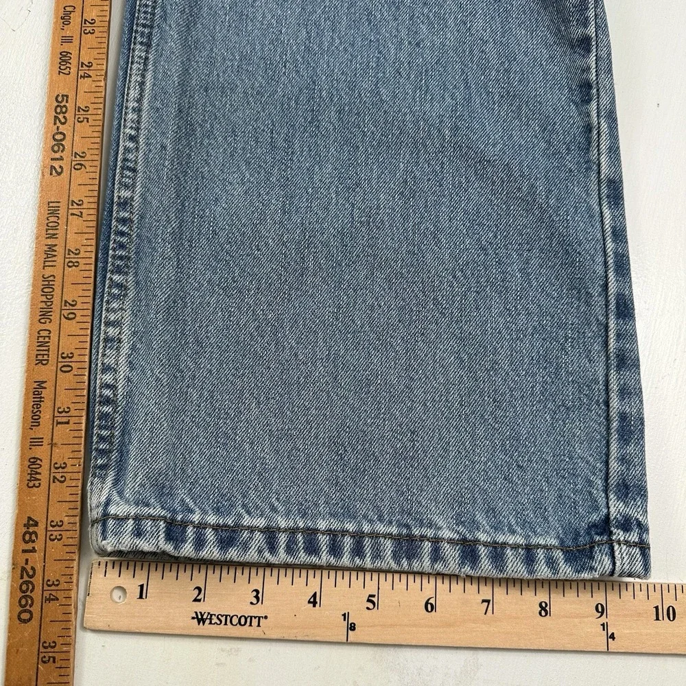 Y2K Levi's 505 Jeans Men's 42x32 Regular Fit 100% Cotton Straight Leg Light Wash